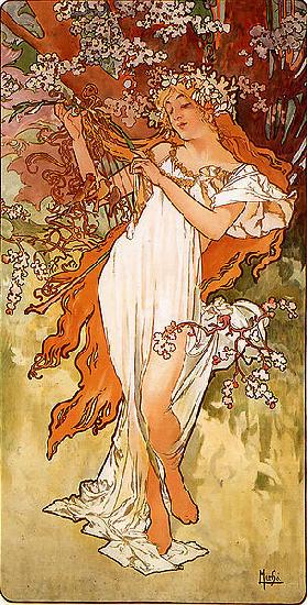 Spring, Alfons Mucha